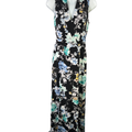 White House Black Market Women's Black/Blue Floral Sleeveless Maxi Dress - XXS