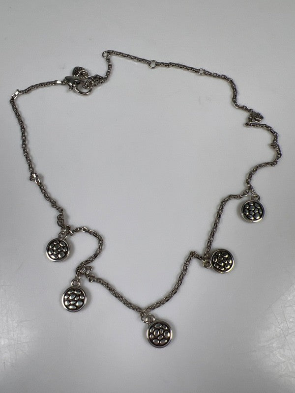 Brighton Women's Silver Plated Coin Charm Adjustable 9in Neckace image 3