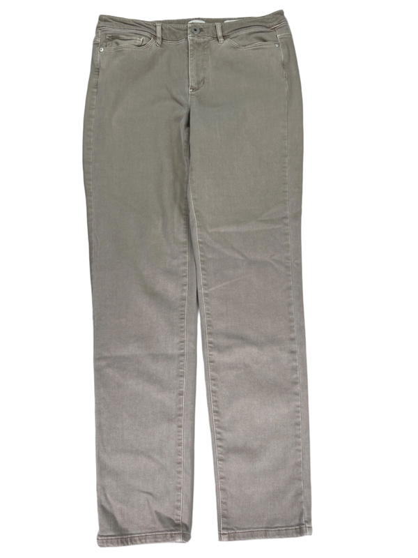 J Jill Women's Beige/Taupe Boyfriend Straight Leg Ankle Denim Jeans - 6
