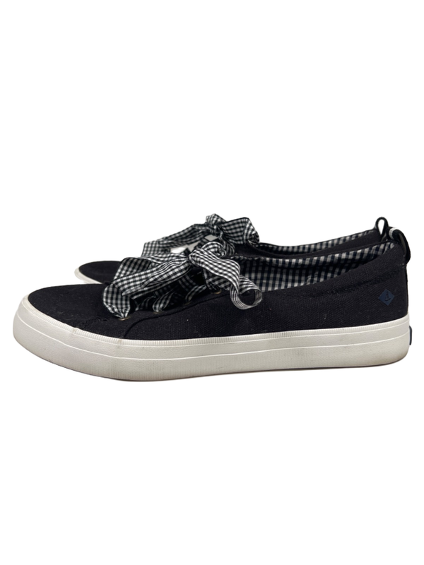 Sperry Women's Black/White Gingham Crest Vibe Top-Sider Lace Up Sneakers - 8.5 image 5
