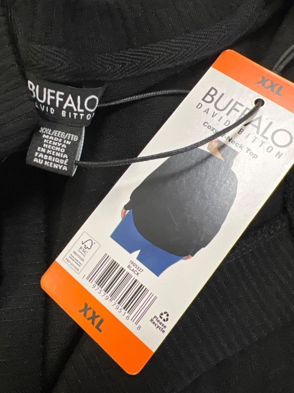 Buffalo David Bitton Women's Black Cozy V Neck Long Sleeve Sweater - XXL image 3