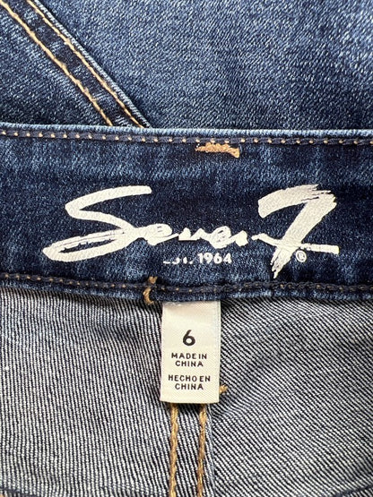 Seven 7 Women's Medium Wash Weekend Denim Jean Shorts - 6 image 3