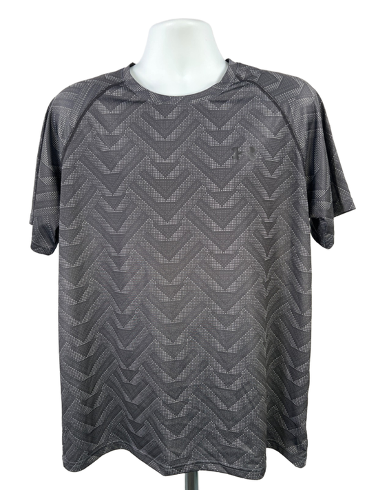 Under Armour Men's Gray Loose Fit Short Sleeve HeatGear Athletic T-Shirt - L
