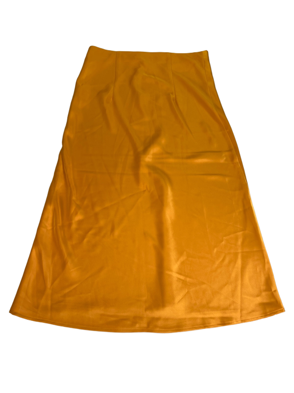 Rachel Zoe Women's Yellow Satin Midi Slip Skirt - 4 image 2