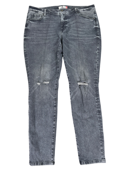 Cabi Women's Gray Distressed High Skinny Denim Jeans - 16