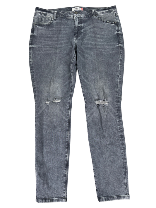 Cabi Women's Gray Distressed High Skinny Denim Jeans - 16