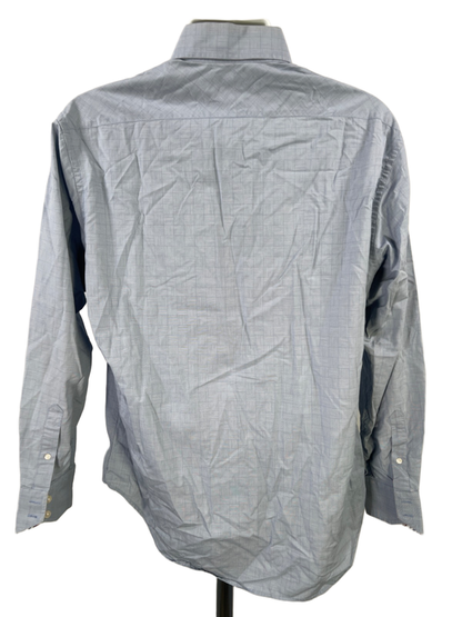 Johnston & Murphy Men's Blue Tailored Fit Long Sleeve Button Up Shirt - L image 2