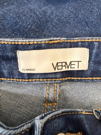 Vervet Women's Dark Wash Distressed Straight Denim Jeans - 26 image 3