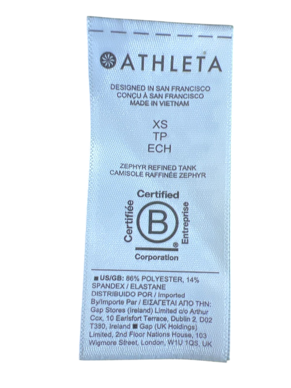 Athleta Women's Black Zephyr Refined Sleeveless Athletic Tank Top - XS image 4