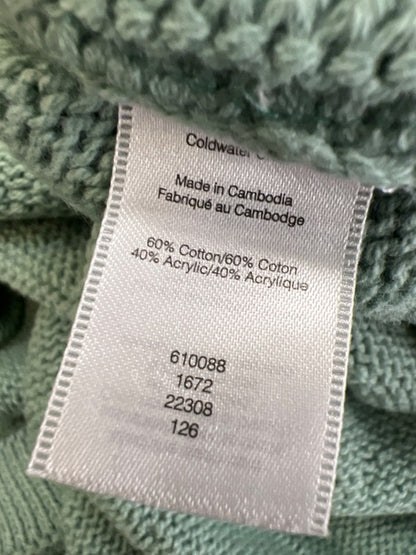 Coldwater Creek Women's Green Knit Long Sleeve Side Button Sweater - L Petite image 4