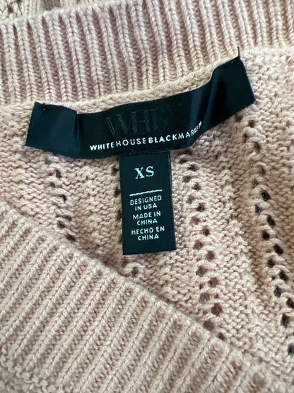 White House Black Market Women’s Pink Long Sleeve Knit Sweater - XS image 3