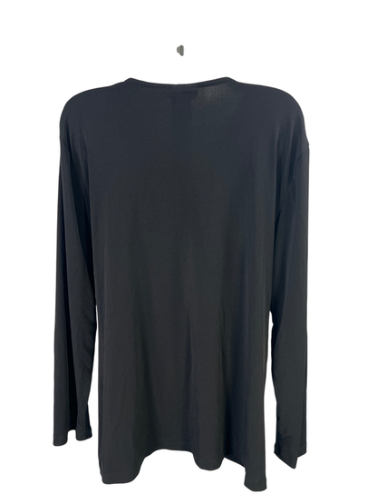 Chico's Women's Black Long Sleeve V-Neck Pleated Front Blouse - 3/US XL image 2