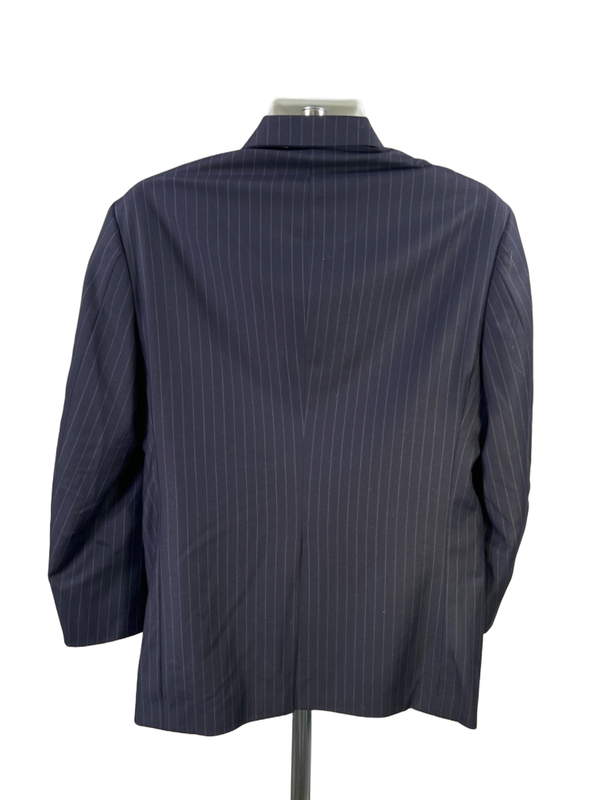 Southwick Men's Navy Blue Pinstripe Long Sleeve Two-Button Blazer - 42 image 2