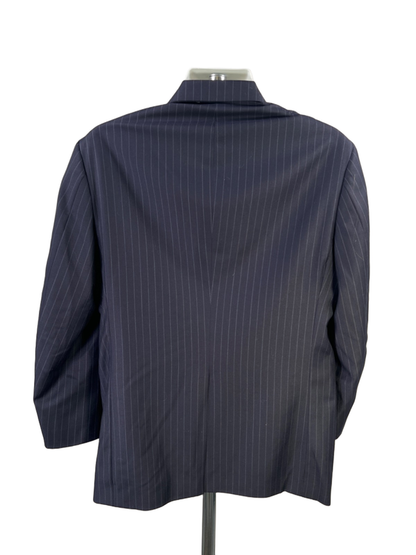 Southwick Men's Navy Blue Pinstripe Long Sleeve Two-Button Blazer - 42 image 2