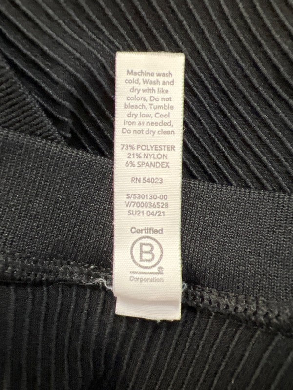 Athleta Women's Black Ribbed High Neck Athletic Tank Top - L image 4