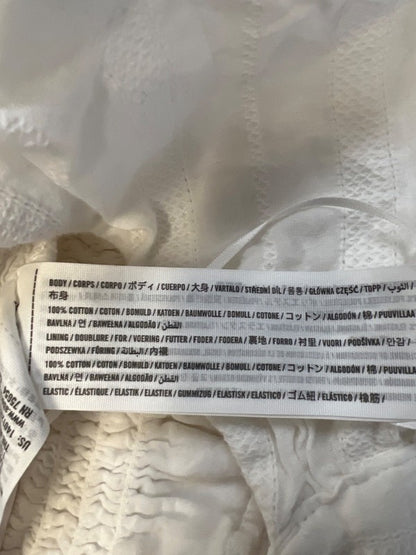 Abercrombie & Fitch Women's White Halter Smocked Waist Sleeveless Top - M image 4