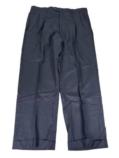 Stafford Super Suit Men's Navy Blue Wool Dress Pants - 38x30