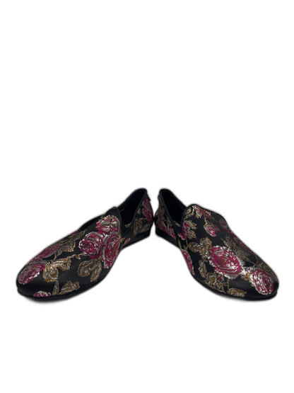 Toms Women's Black Metallic Floral Darcy Flats - 7.5 image 6