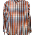 Johnston & Murphy Men's Orange/Blue Tailored Fit Long Sleeve Button up Shirt - L