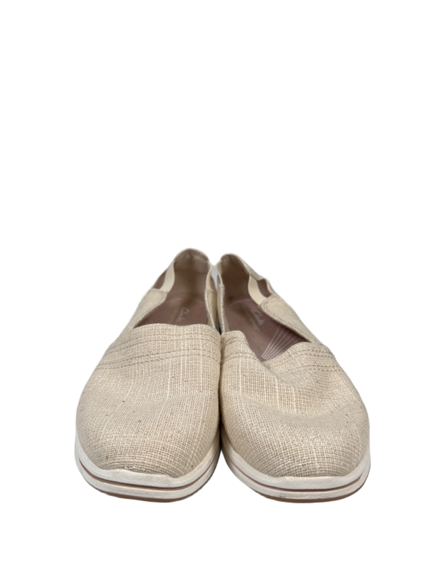 Clarks Collection Women's Beige Metallic Breeze Step Slip On Shoes - 9.5 image 2