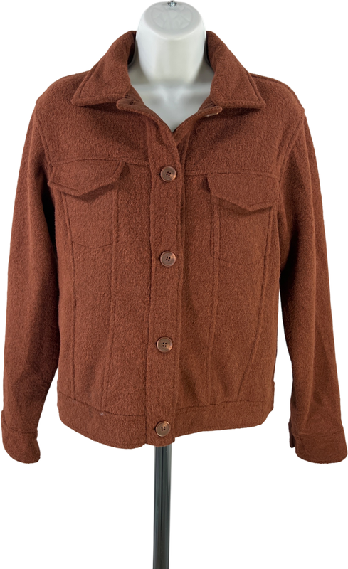 Joie Women’s Brown Long Sleeve Button Up Shirt Jacket - S