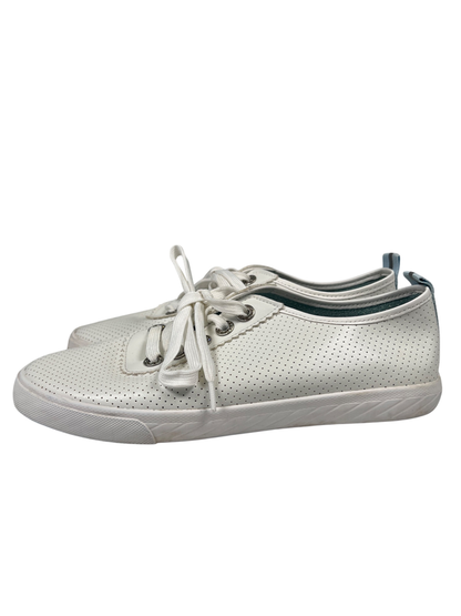 Tommy Bahama Women's White Perforated Lace Up Casual Sneakers - 9 image 5