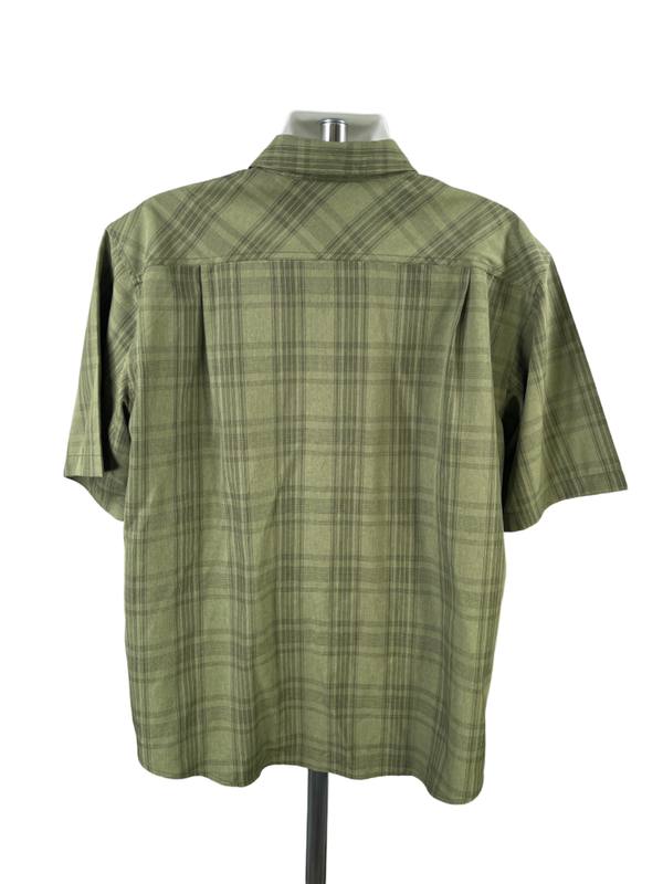 Orvis Men's Green Plaid Classic Short Sleeve Button Up Shirt - XXL image 2