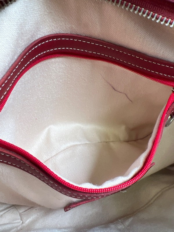 Coach Women's Red Vintage Ergo R2G-6617 Leather Trim Shoulder Bag Purse image 7
