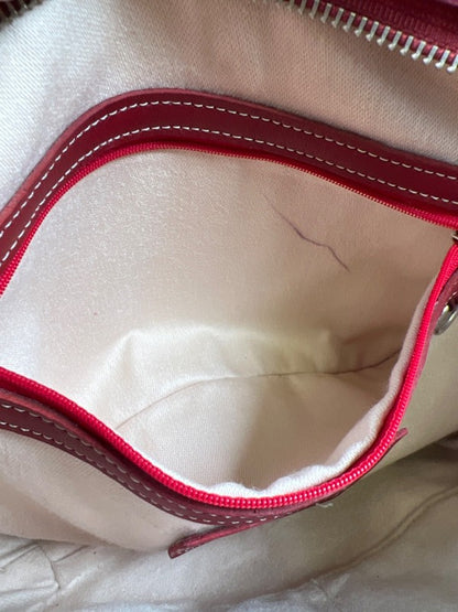 Coach Women's Red Vintage Ergo R2G-6617 Leather Trim Shoulder Bag Purse image 7