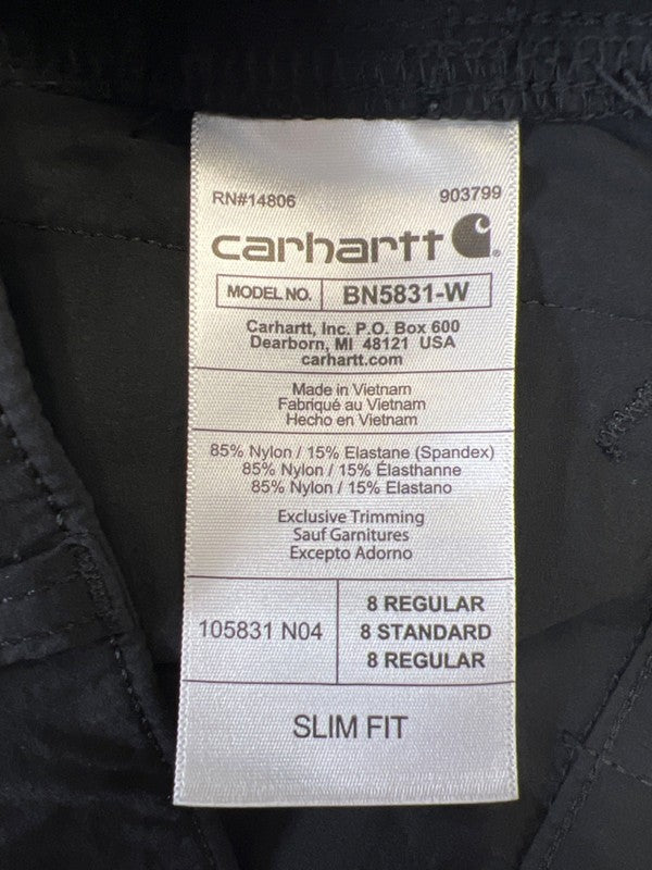 Carhartt Women's Black Nylon Slim Fit LWD Cargo Work Pants - 8 image 4