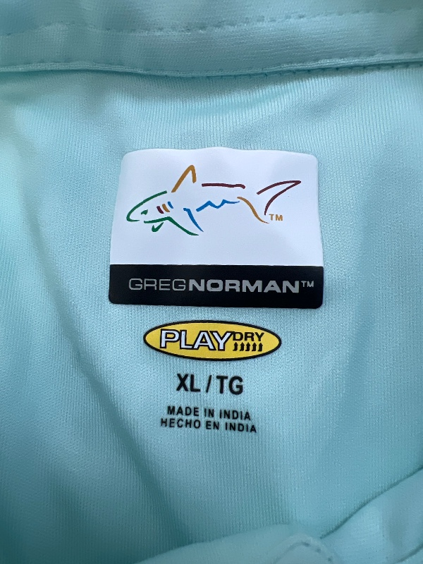 Greg Norman Men's Blue PlayDry Short Sleeve Athletic Polo - XL image 3