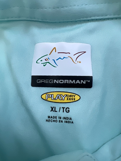 Greg Norman Men's Blue PlayDry Short Sleeve Athletic Polo - XL image 3
