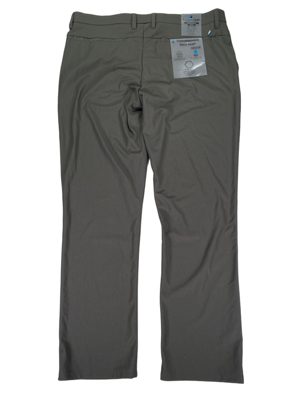 Tailor Vintage Men's Gray Canaan Slim Snap Button Performance Tech Pants - 38 image 2