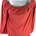 NEW Ann Taylor Women’s Pink Matte Jersey Smocked Off The Shoulder Blouse - XXS