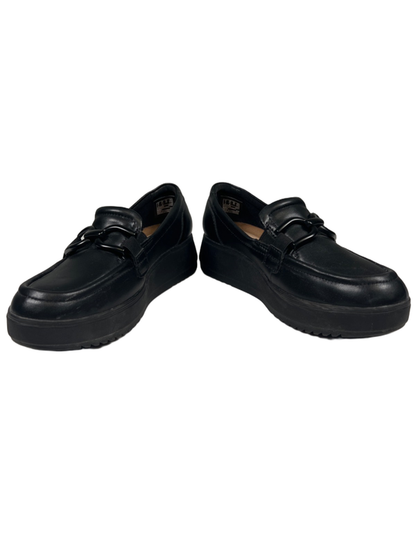 Clarks Collection Women's Black Leather Zylah Top Platform Loafers - 7.5 image 6
