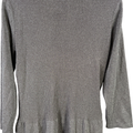 August Silk Women’s Gray Metallic Ribbed 3/4 Sleeve Cardigan Sweater - L