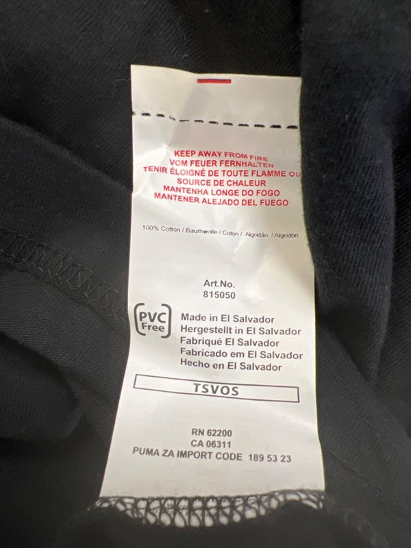 Puma Men's Black Relaxed Logo Long Sleeve Tee Shirt - L image 4