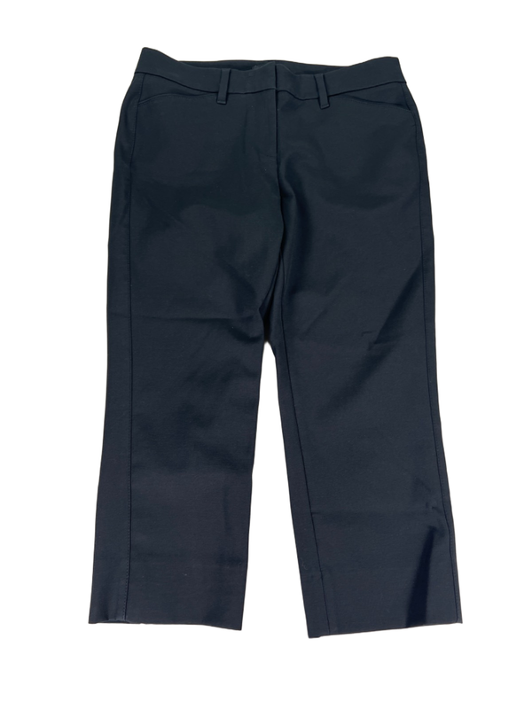 White House Black Market Women's Black Straight Crop Dress Pants - 4