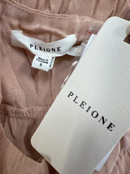 Pleione Women's Blush Pink Sleeveless Pleated Blouse - S image 3