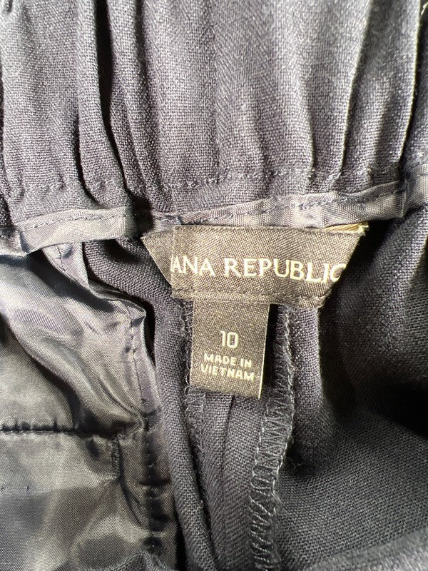 Banana Republic Women's Blue Stretch Tapered Leg Pull On Pants - 10 image 3