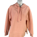 Calia Women's Pink Ribbed Long Sleeve Pullover Hoodie Sweatshirt - XS
