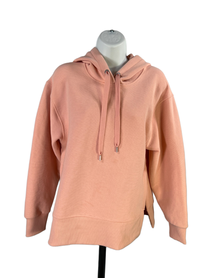 Calia Women's Pink Ribbed Long Sleeve Pullover Hoodie Sweatshirt - XS