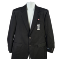 Chaps Men’s Black Wool Long Sleeve 2 Button Blazer Jacket - 42 Long