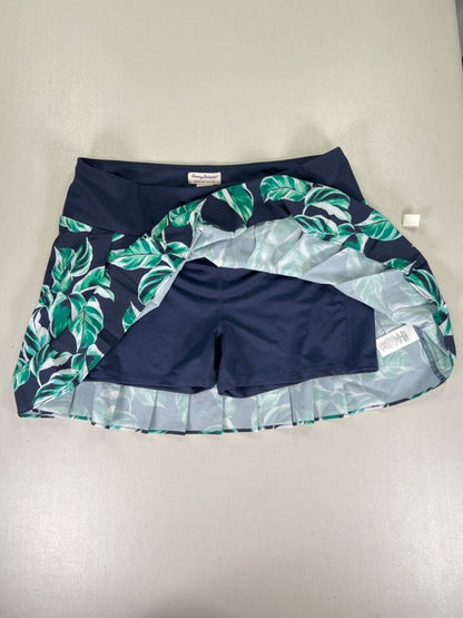 Tommy Bahama Women's Blue/Green Pull On Everyday Active Pleated Skort - L image 3