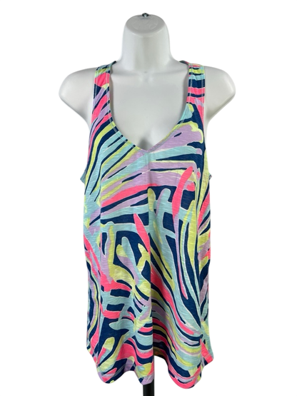 Lilliy Pulitzer Women's Blue Multicolor Anisa Luxletic Tank Top - M