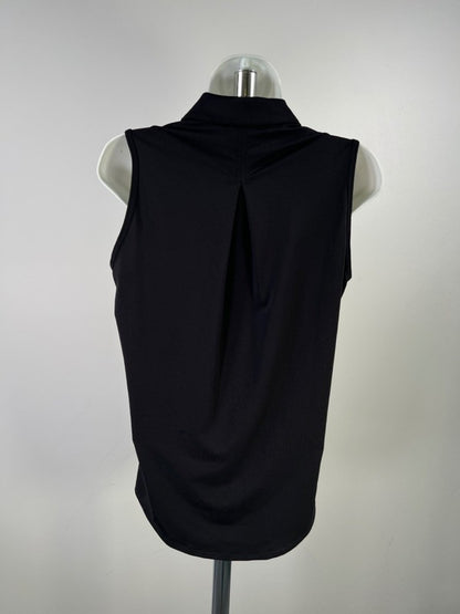 Adidas Women's Black Primegreen Sleeveless Polo Athletic Shirt - M image 2