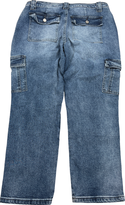 KanCarn Women’s Medium Wash Avery Straight Leg Cargo Jeans - 11/29 image 2