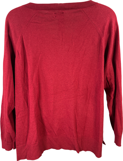 Lucky Brand Men’s Red Long Sleeve V-Neck Thin Sweater - XXL image 2