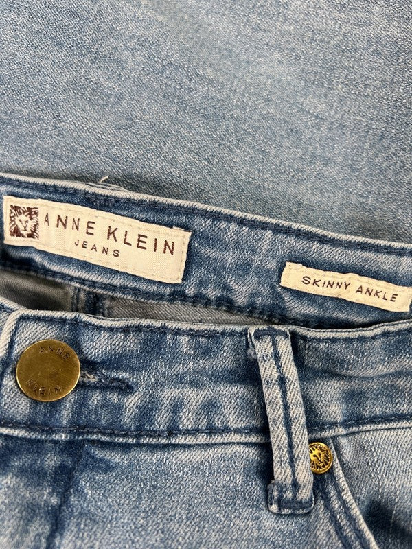 Anne Klein Women’s Light Wash Skinny Ankle Denim Jeans - 8 image 3