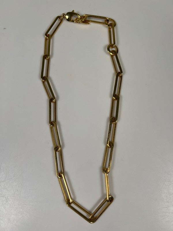 Jenny Bird Women's Gold Tone Paperclip Chain Link Necklace W/ Extender Chain - L image 2
